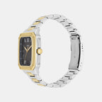 Men Quartz Black Dial Analog Stainless Steel Watch FS6123