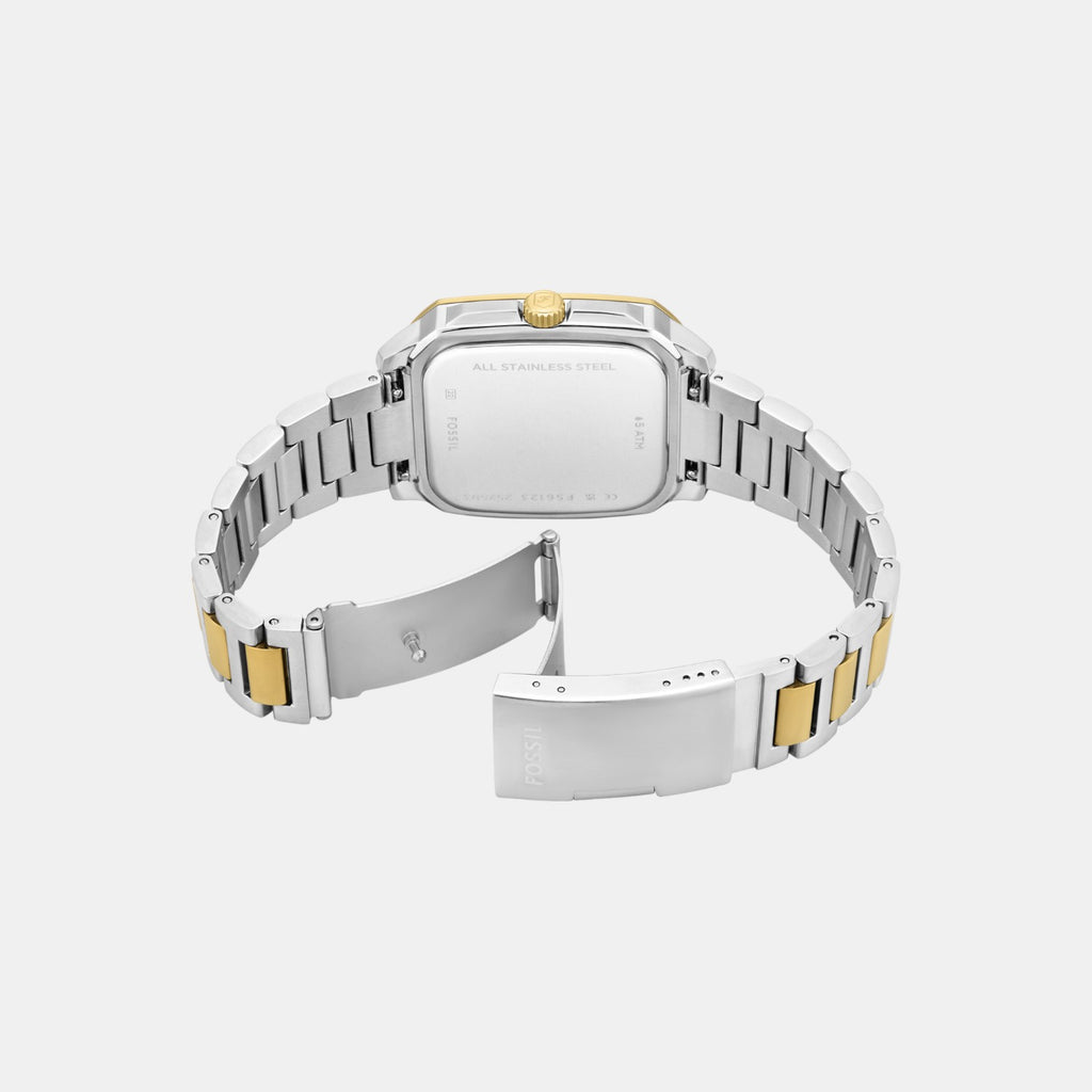 Men Quartz Black Dial Analog Stainless Steel Watch FS6123