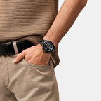 Autocross Men Quartz Black Dial Chronograph Stainless Steel Watch FS6125