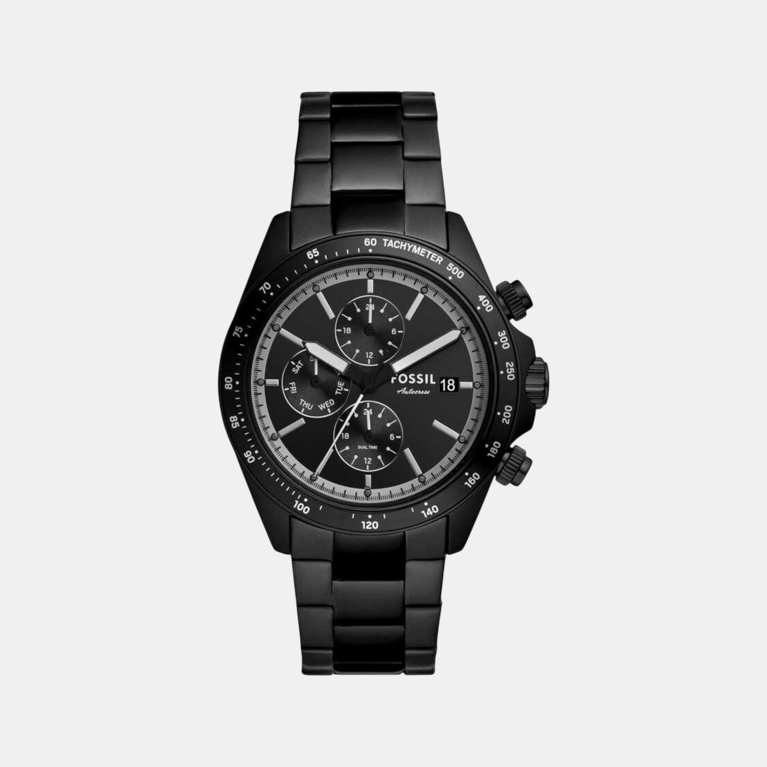 Autocross Men Quartz Black Dial Chronograph Stainless Steel Watch FS6125