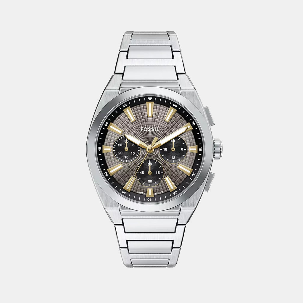 Everett Men Quartz Grey Dial Analog Stainless Steel Watch FS6128