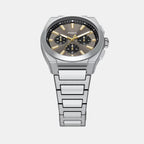 Everett Men Quartz Grey Dial Analog Stainless Steel Watch FS6128