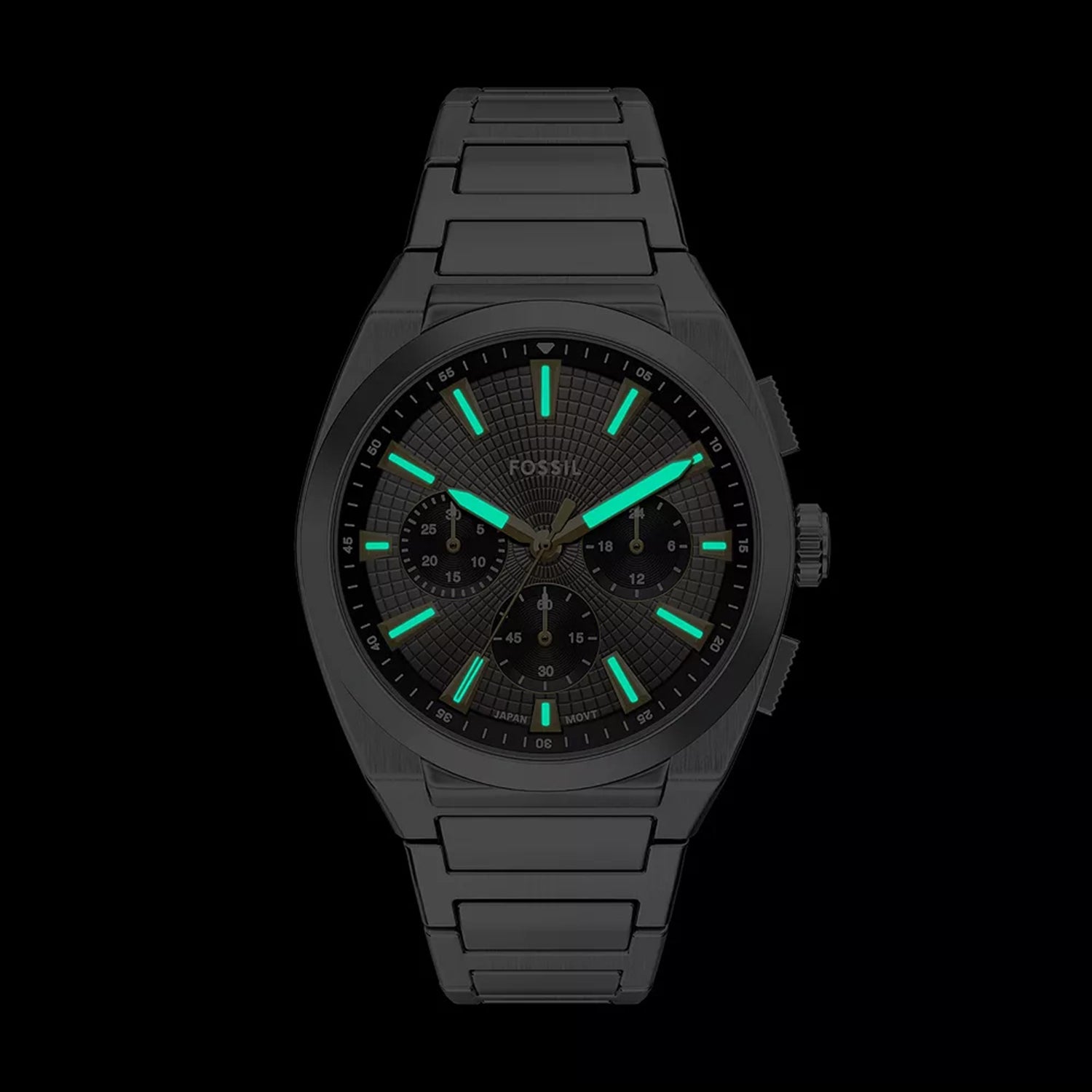 Everett Men Quartz Grey Dial Analog Stainless Steel Watch FS6128