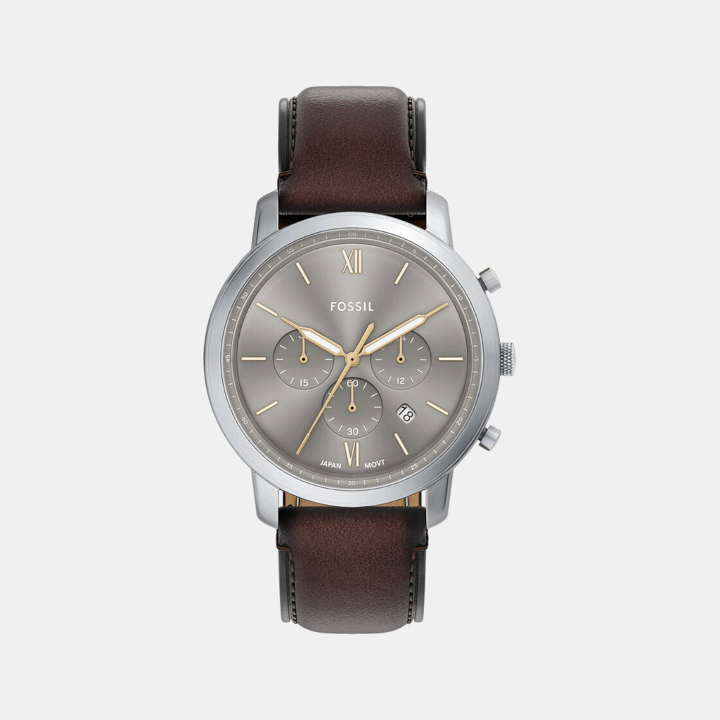 Neutra Men Quartz Grey Dial Chronograph Leather Watch FS6129