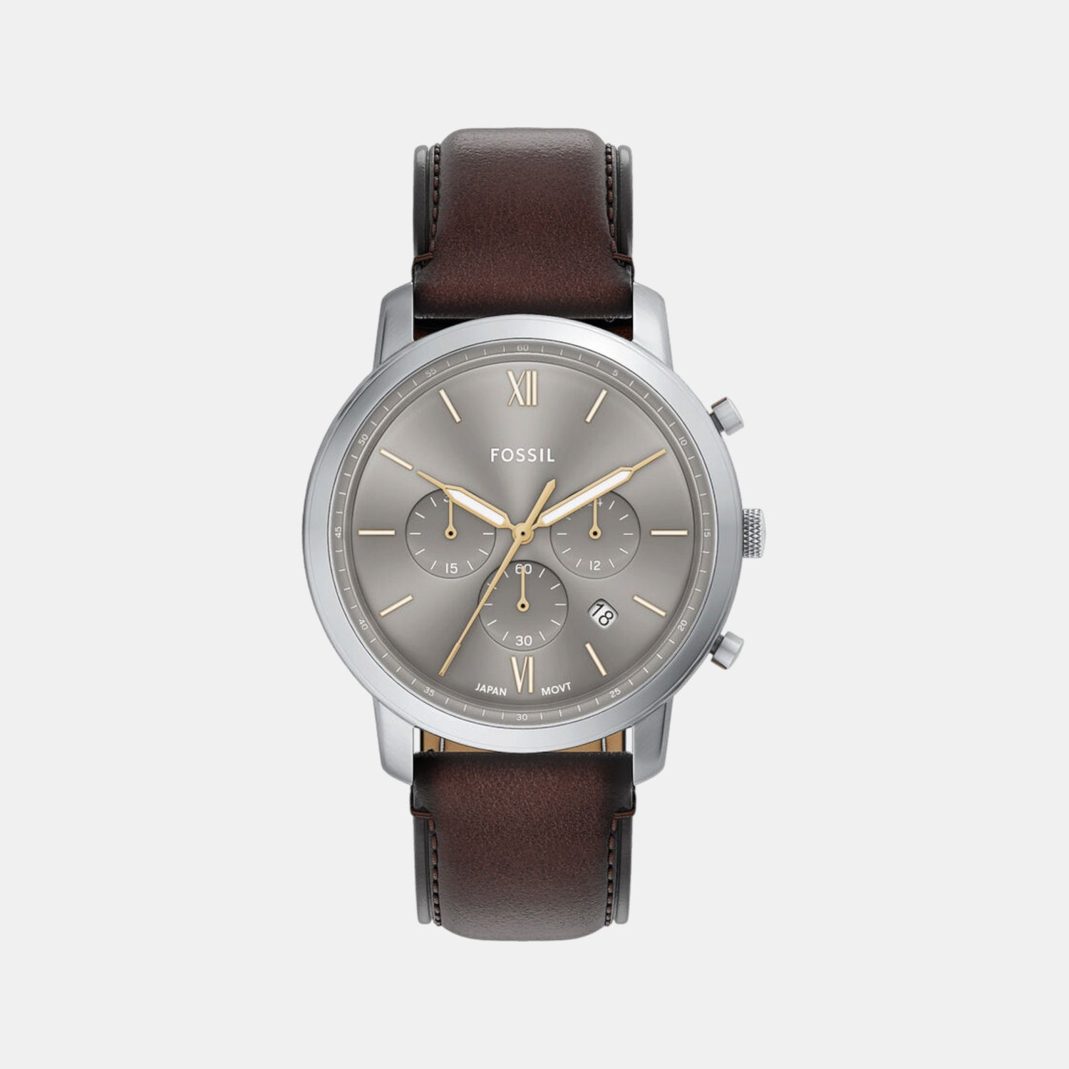 Neutra Men Quartz Grey Dial Chronograph Leather Watch FS6129