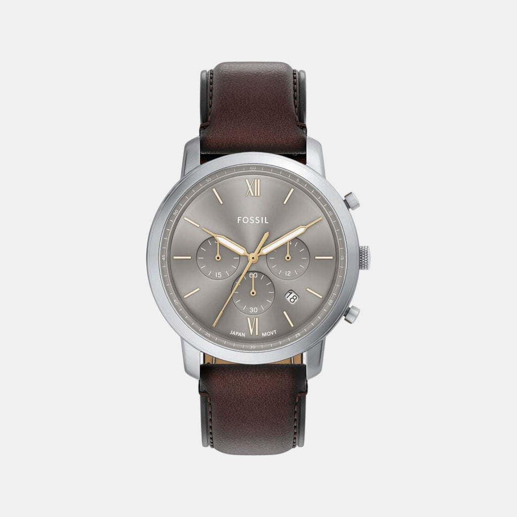 Neutra Men Quartz Grey Dial Chronograph Leather Watch FS6129
