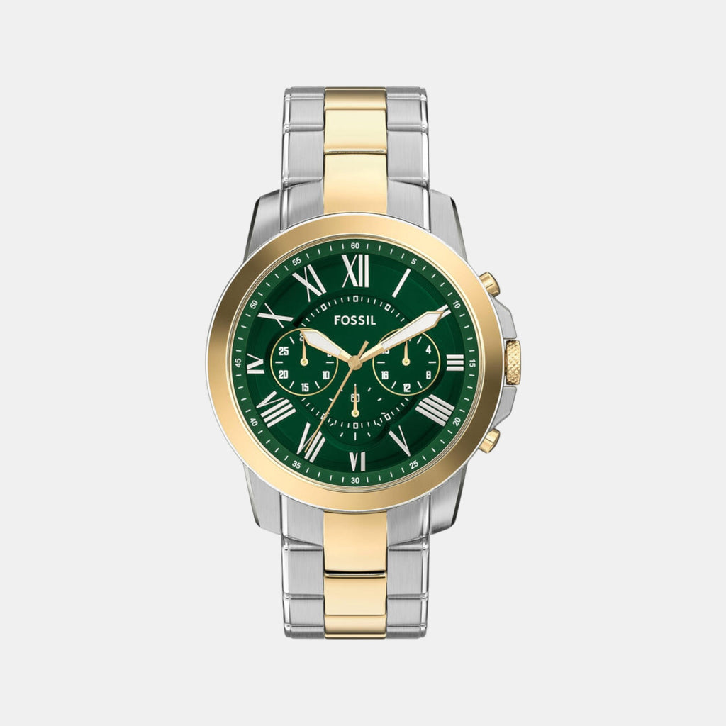 Grant Men Quartz Green Dial Chronograph Stainless Steel Watch FS6131