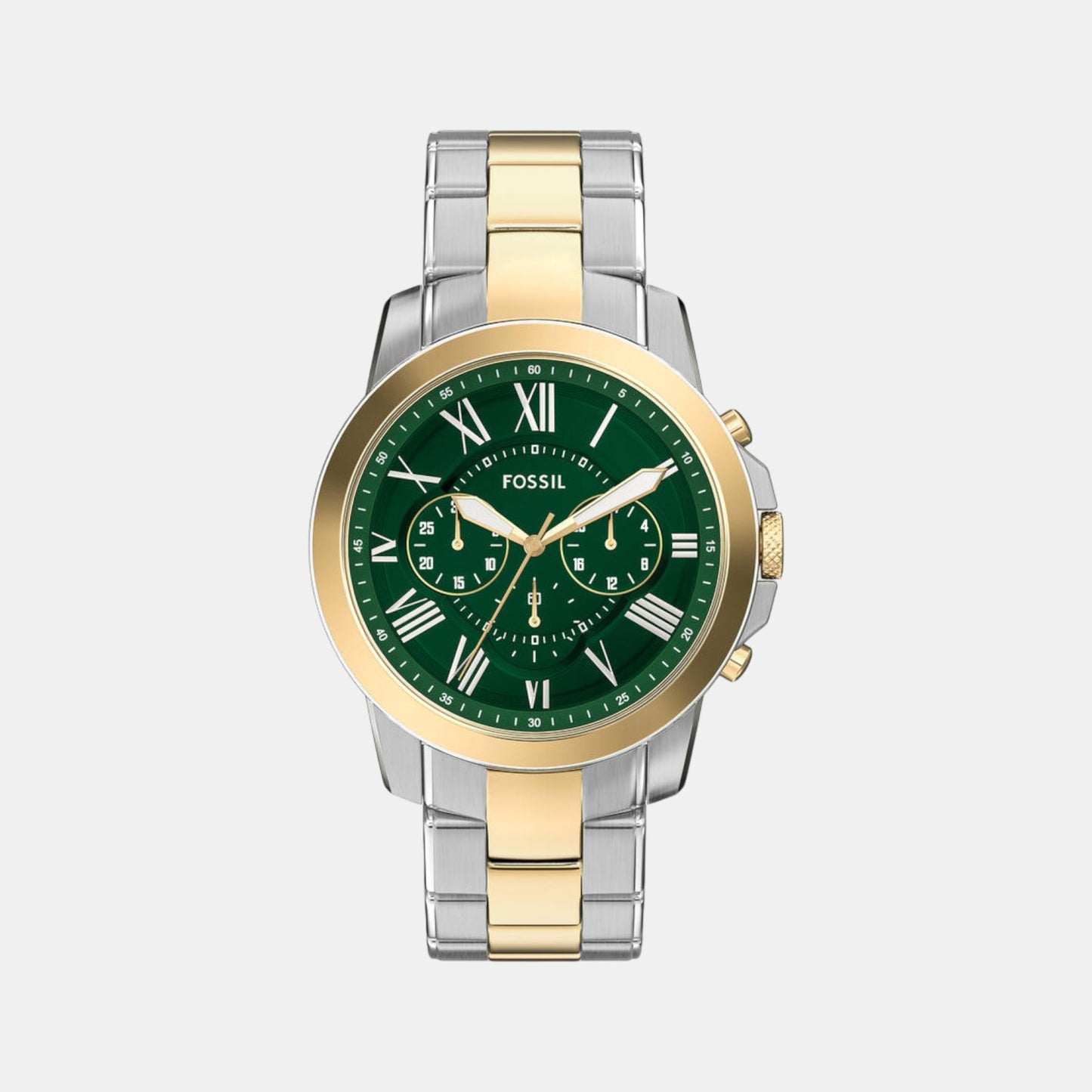 Grant Men Quartz Green Dial Chronograph Stainless Steel Watch FS6131