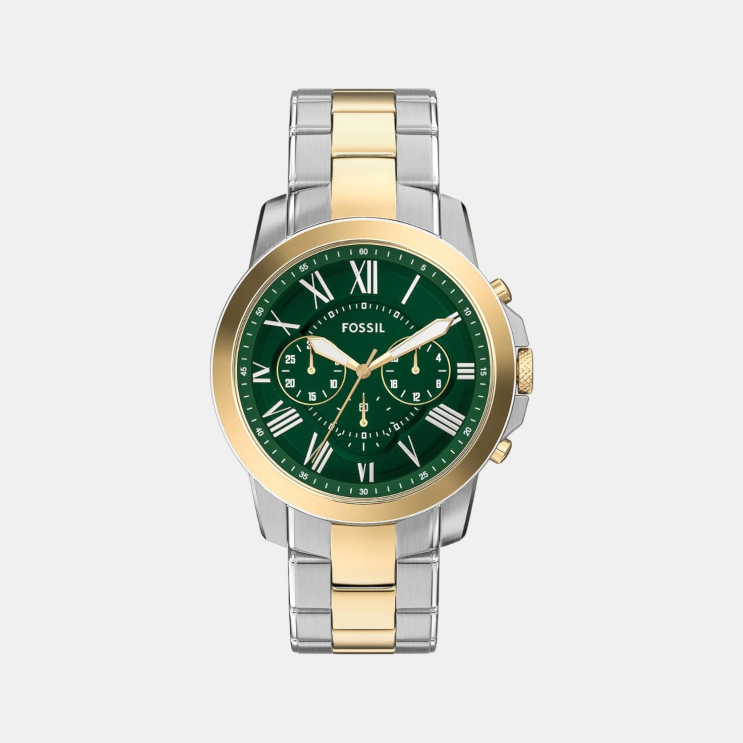 Grant Men Quartz Green Dial Chronograph Stainless Steel Watch FS6131