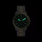 Grant Men Quartz Green Dial Chronograph Stainless Steel Watch FS6131