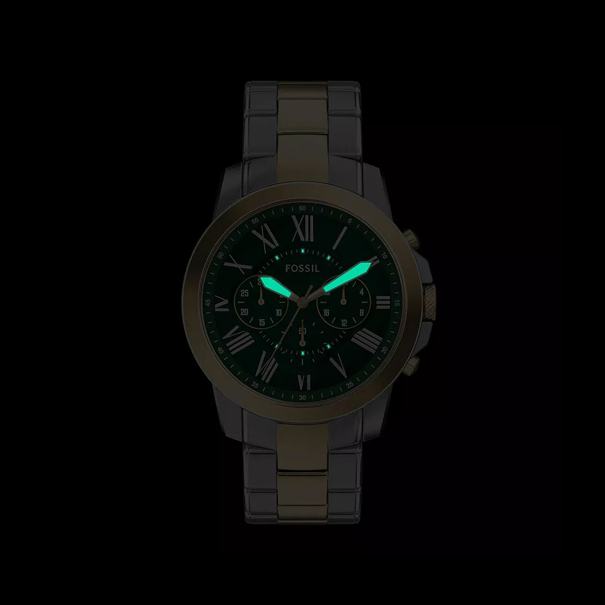 Grant Men Quartz Green Dial Chronograph Stainless Steel Watch FS6131