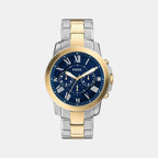 Grant Men Quartz Blue Dial Chronograph Stainless Steel Watch FS6132