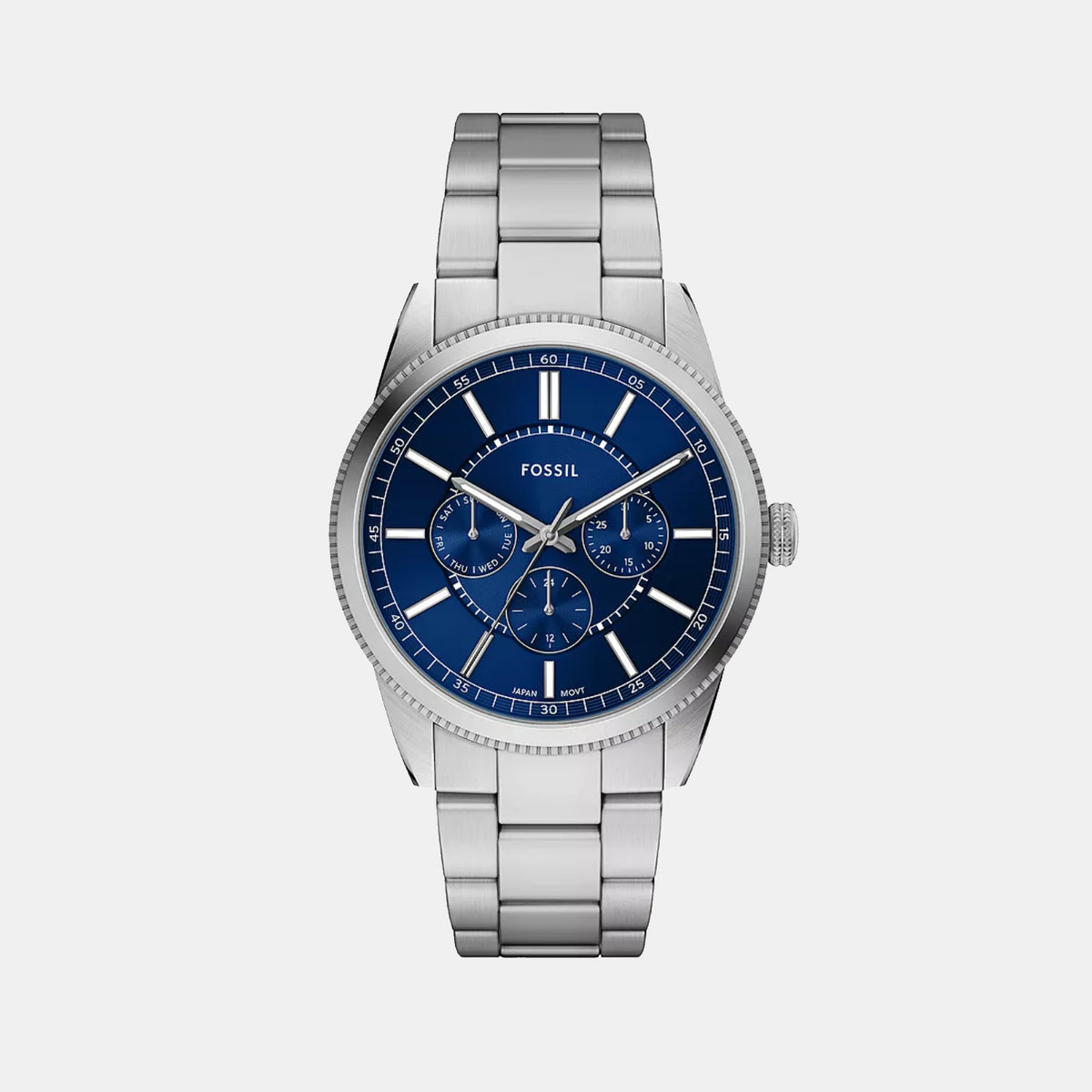 Pearson Men Quartz Blue Dial Multi-Function Stainless Steel Watch FS6134