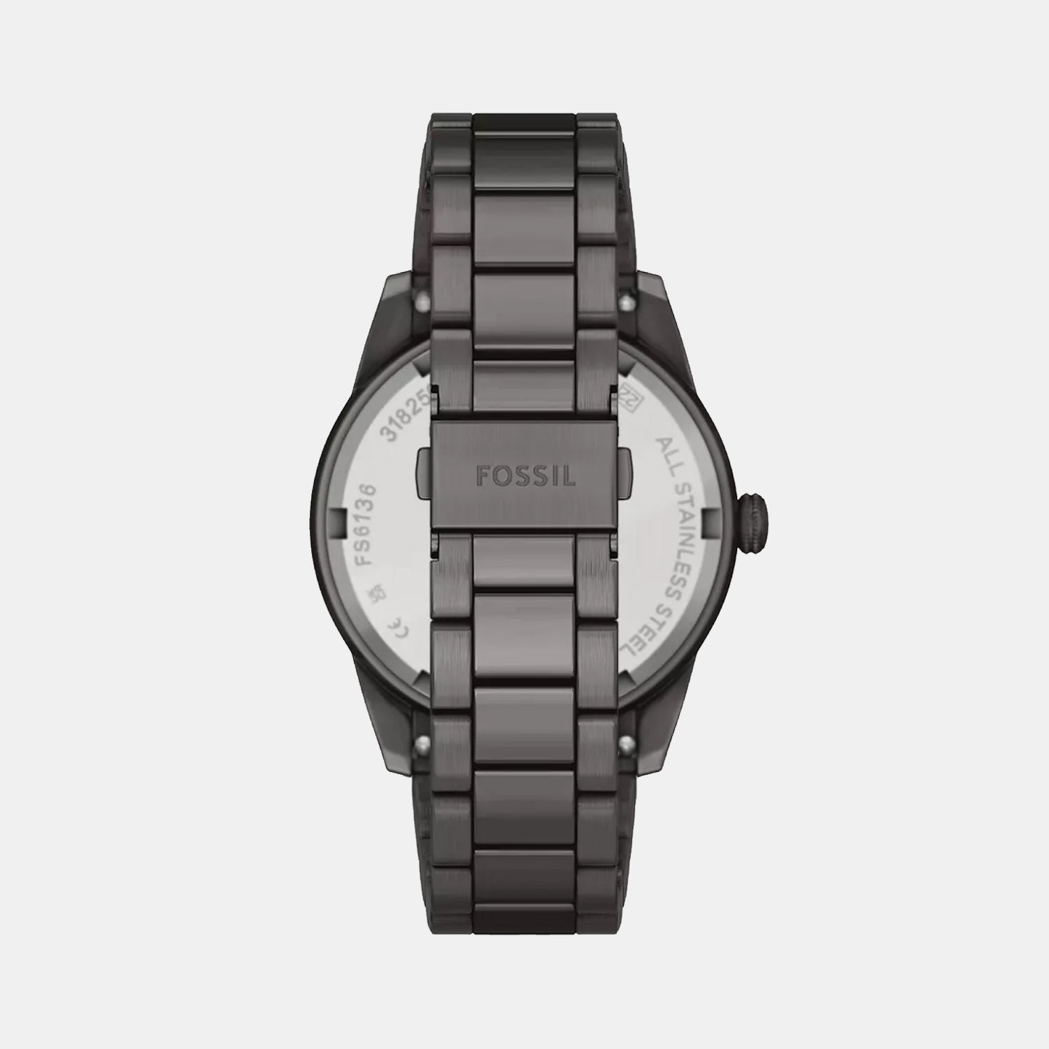 Fossil Pearson Men Quartz Black Dial Multi-Function Stainless