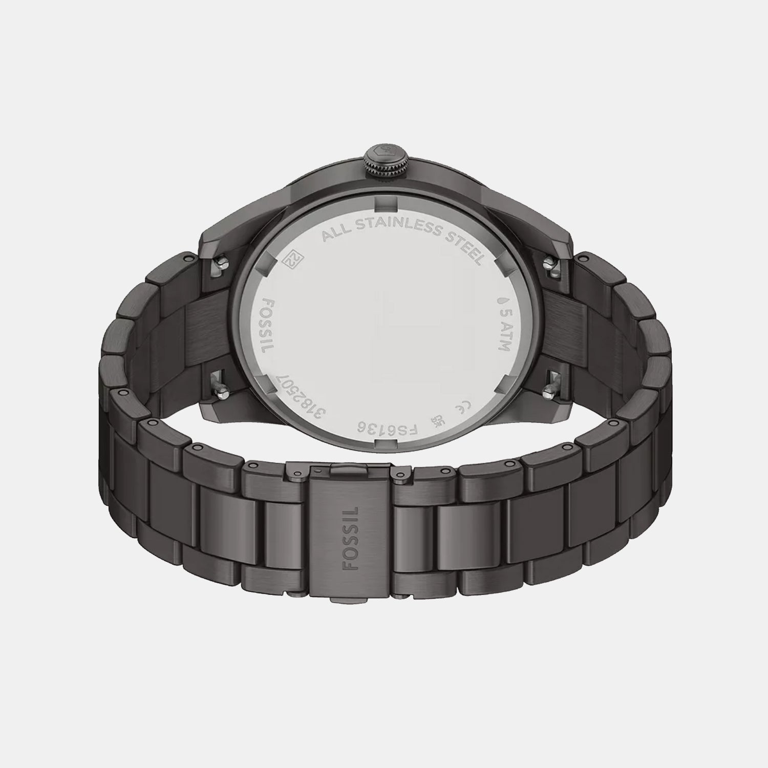 Pearson Men Quartz Black Dial Multi-Function Stainless Steel Watch FS6136