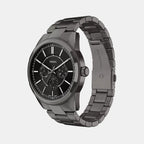 Pearson Men Quartz Black Dial Multi-Function Stainless Steel Watch FS6136