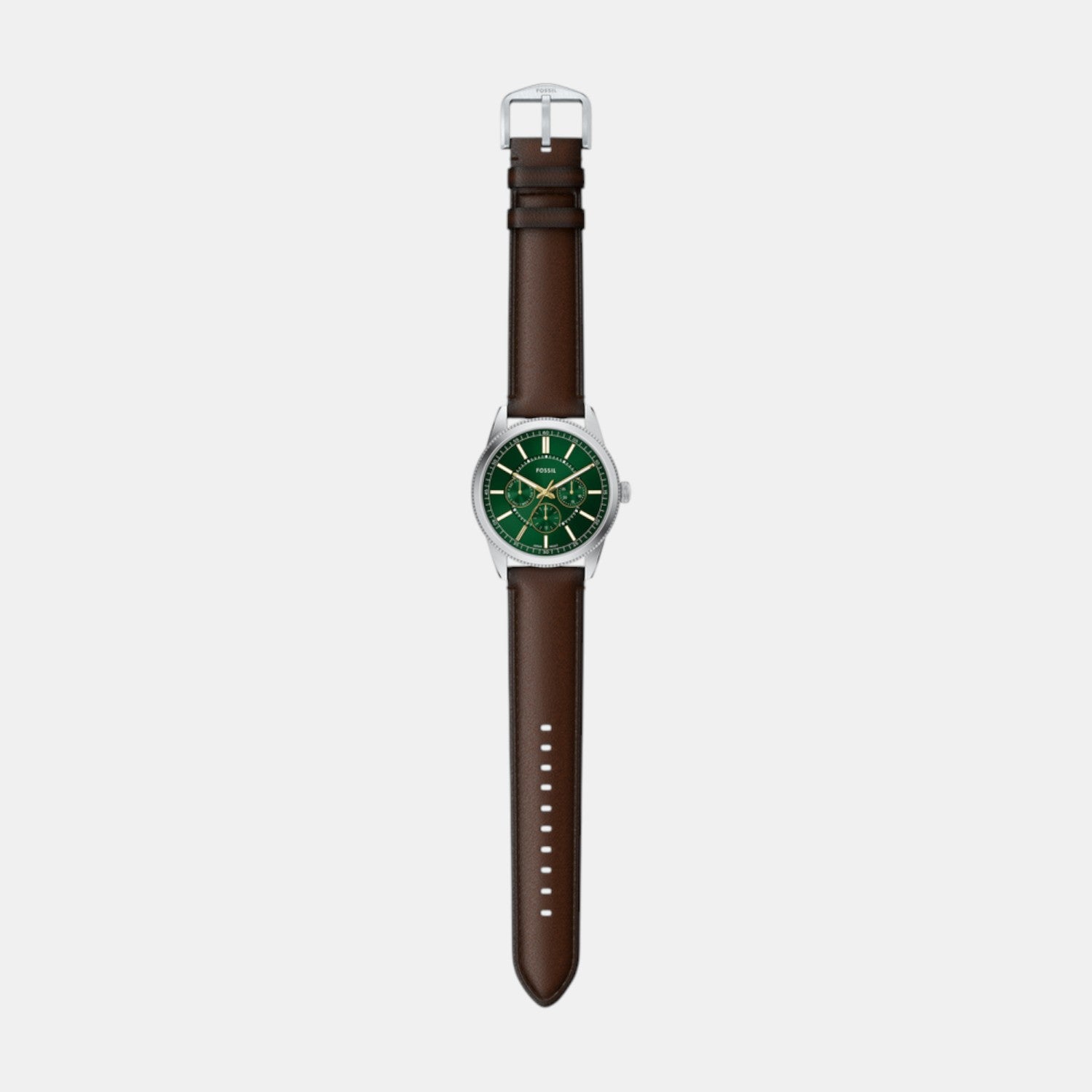 Pearson Men Quartz Green Dial Multi-Function Leather Watch FS6137