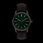 Pearson Men Quartz Green Dial Multi-Function Leather Watch FS6137