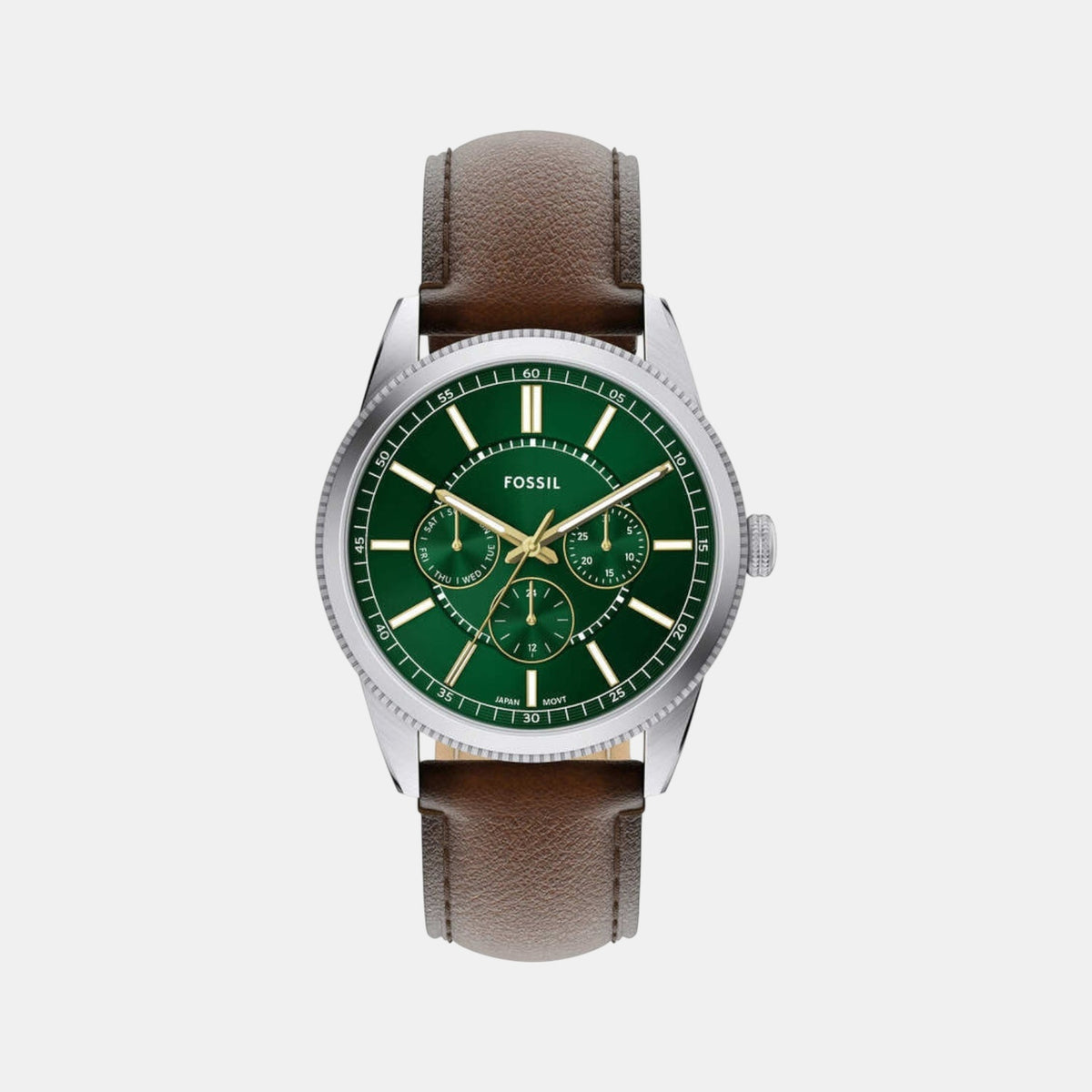 Pearson Men Quartz Green Dial Multi-Function Leather Watch FS6137