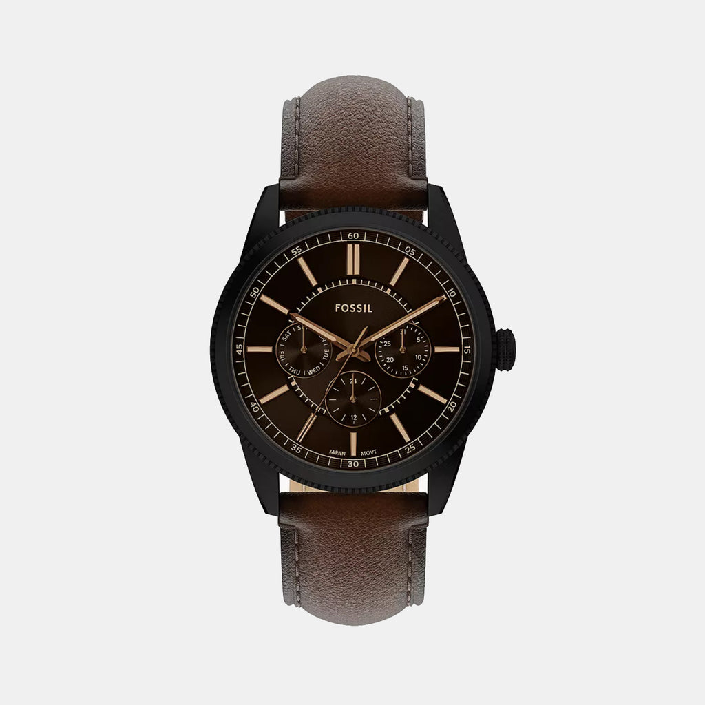 Pearson Men Quartz Black Dial Analog Leather Watch FS6138