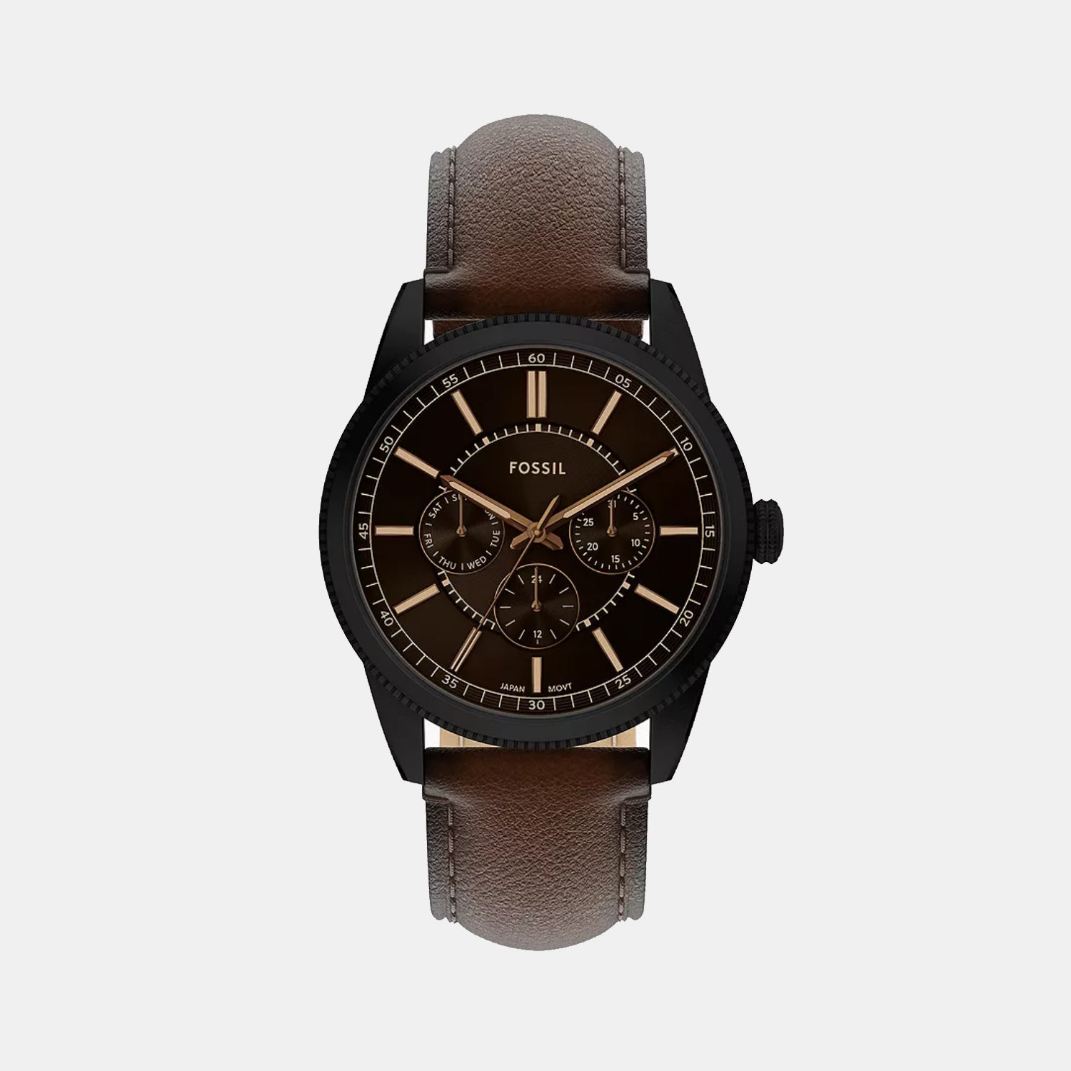 Pearson Men Quartz Black Dial Analog Leather Watch FS6138