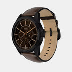 Pearson Men Quartz Black Dial Analog Leather Watch FS6138