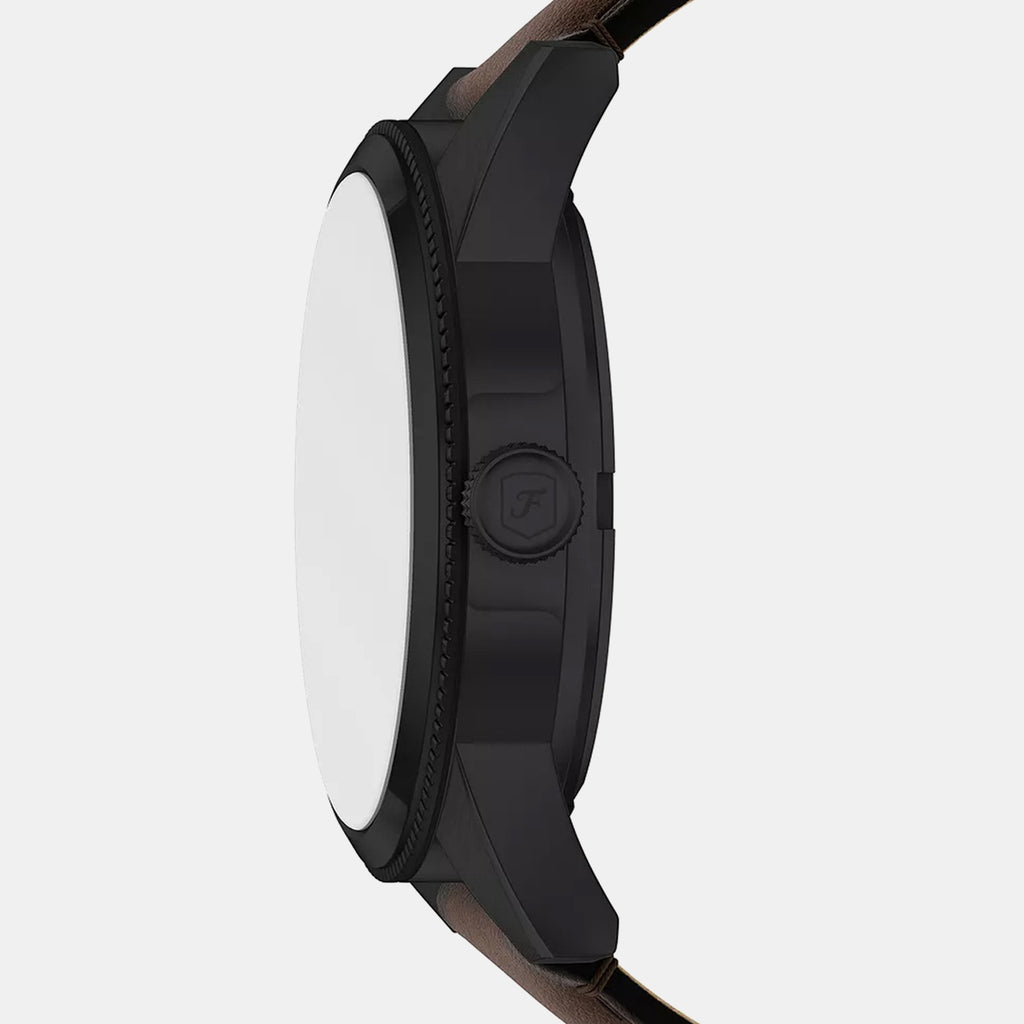 Pearson Men Quartz Black Dial Analog Leather Watch FS6138