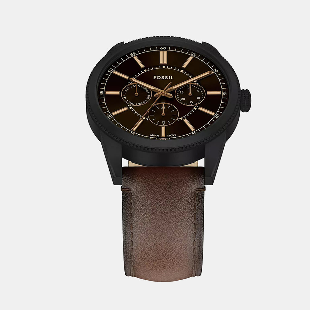 Pearson Men Quartz Black Dial Analog Leather Watch FS6138