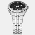 Campbell Men Quartz Black Dial Analog Stainless Steel Watch FS6139
