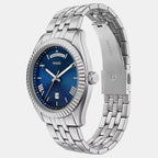 Campbell Men Quartz Blue Dial Analog Stainless Steel Watch FS6140