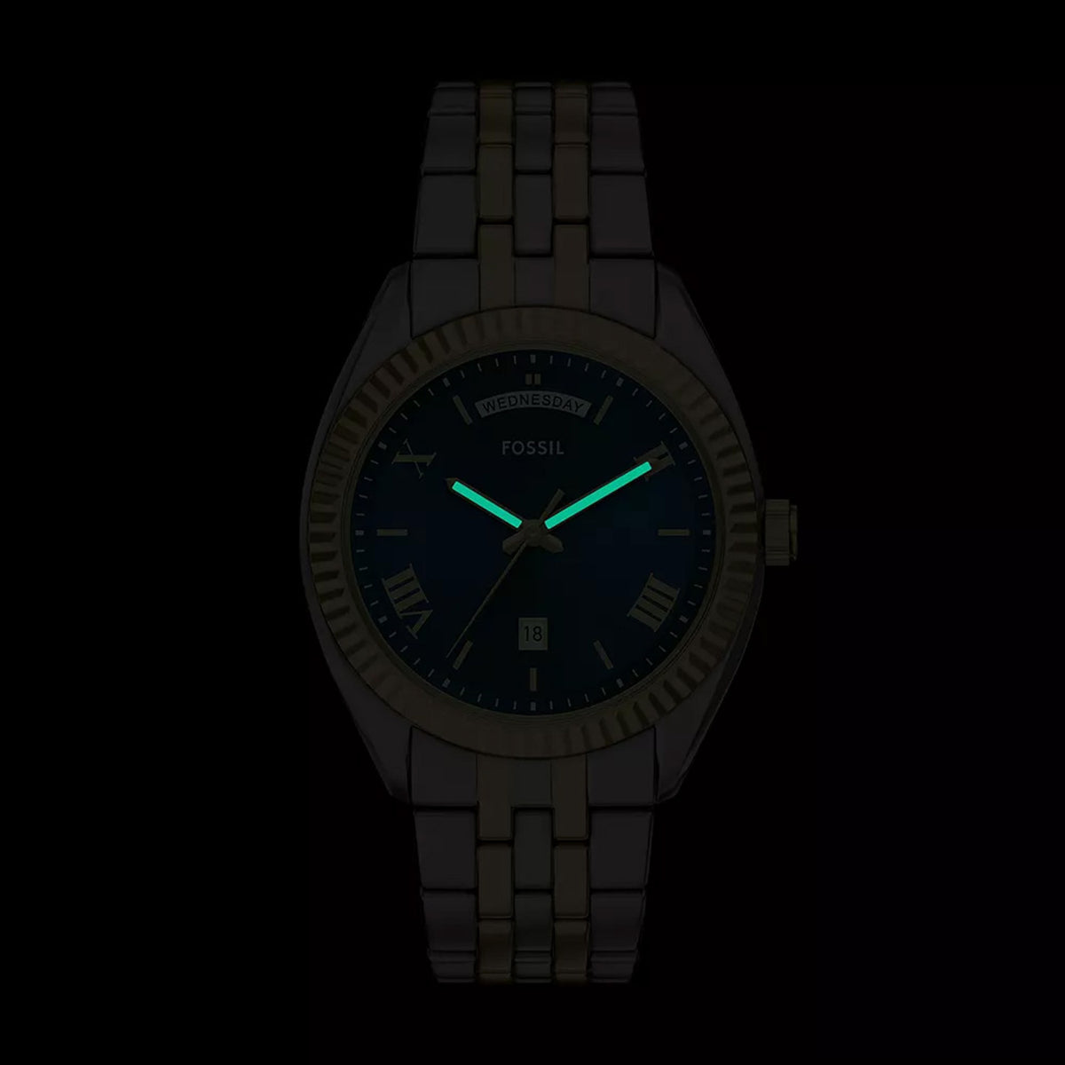 Campbell Men Quartz Blue Dial Analog Stainless Steel Watch FS6141