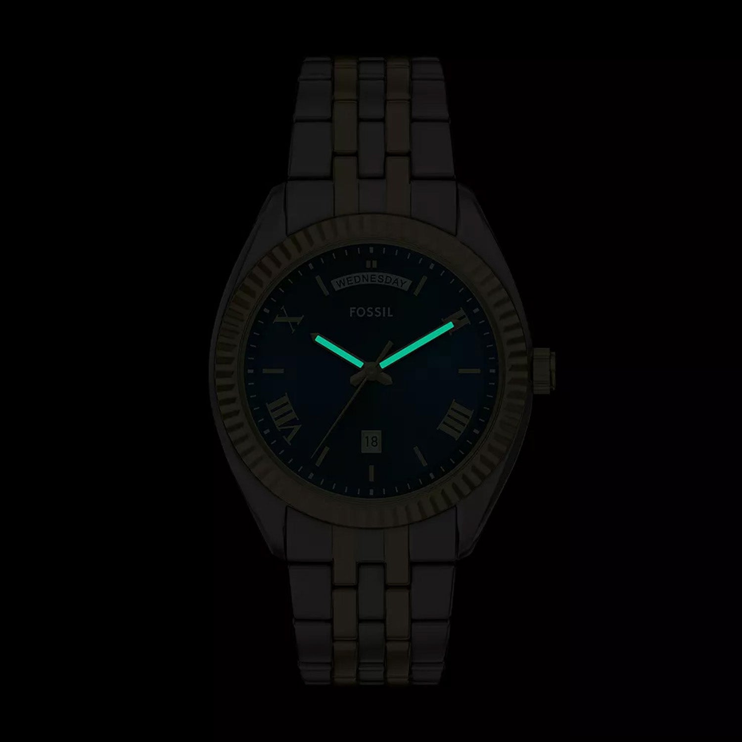 Campbell Men Quartz Blue Dial Analog Stainless Steel Watch FS6141