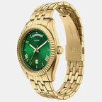 Campbell Men Quartz Green Dial Analog Stainless Steel Watch FS6142