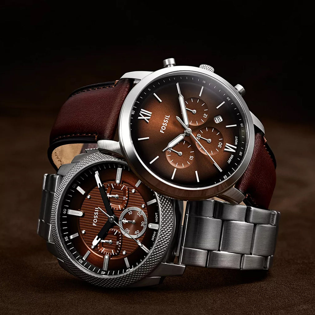 Neutra Men Quartz Brown Dial Chronograph Leather Watch FS6143