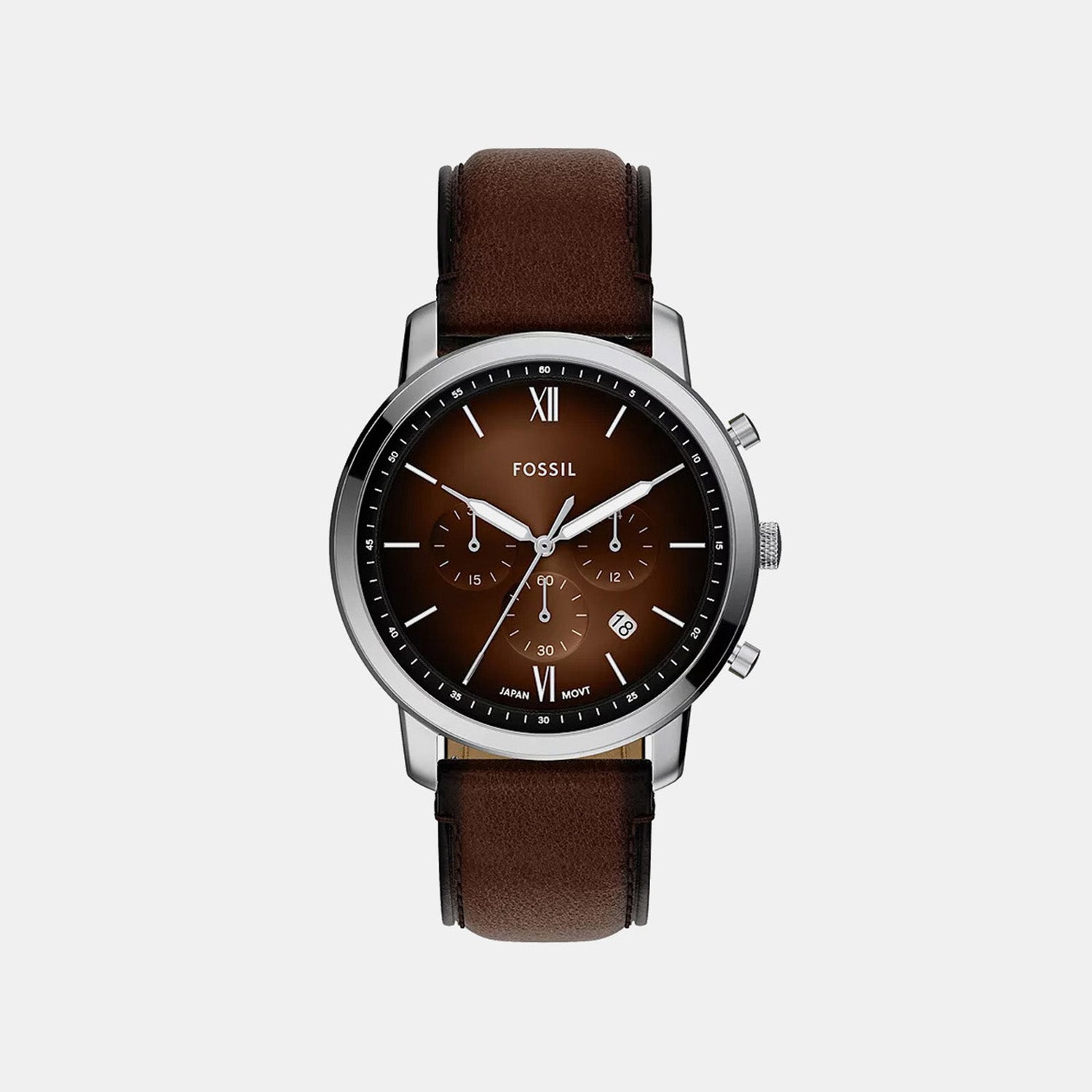 Neutra Men Quartz Brown Dial Chronograph Leather Watch FS6143