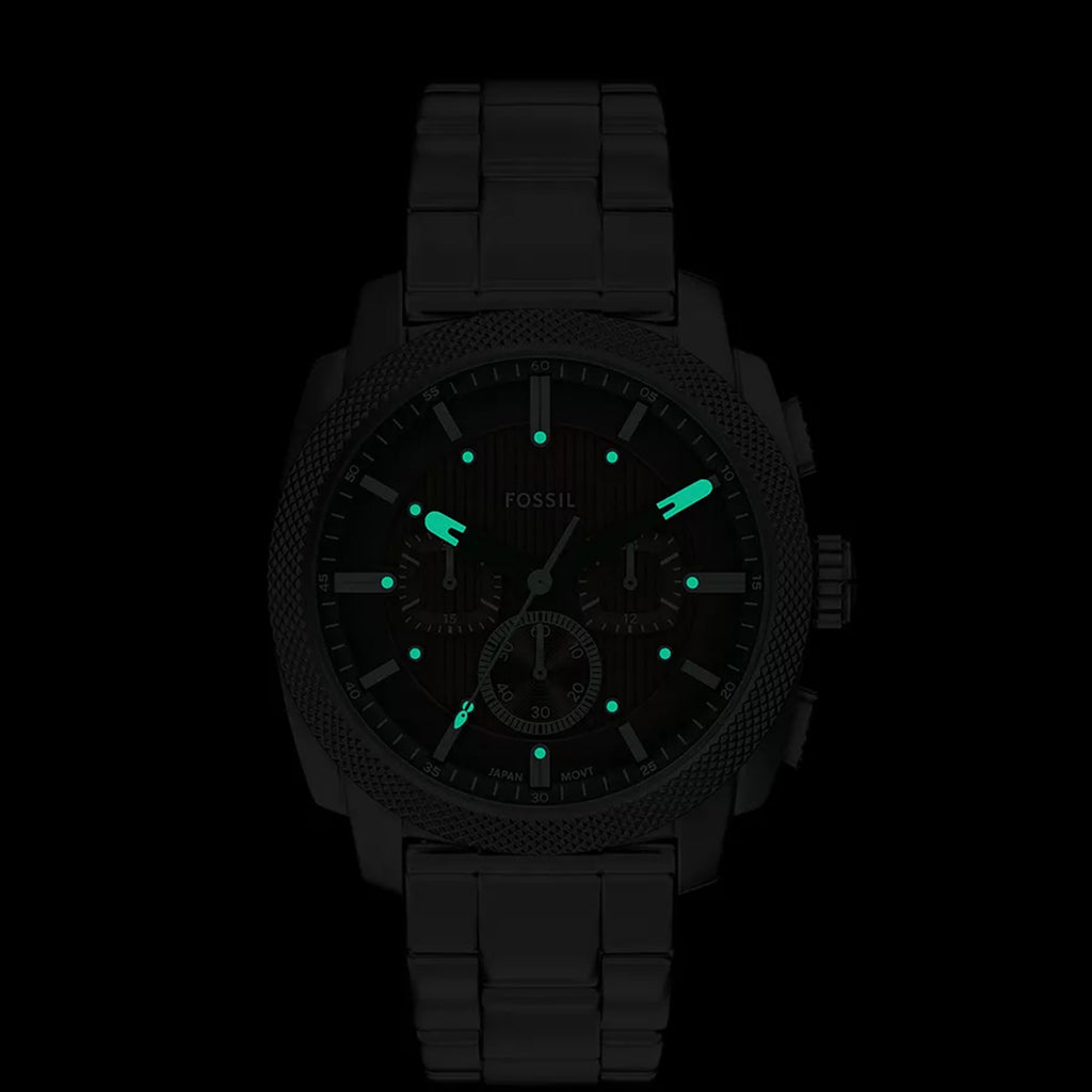 Machine Men Quartz Brown Dial Chronograph Stainless Steel Watch FS6144