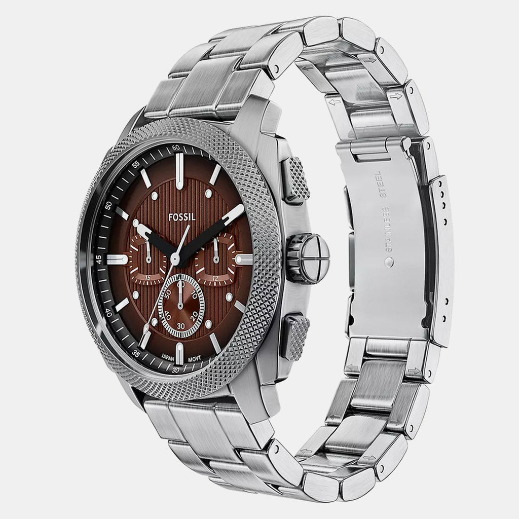 Machine Men Quartz Brown Dial Chronograph Stainless Steel Watch FS6144