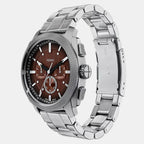 Machine Men Quartz Brown Dial Chronograph Stainless Steel Watch FS6144