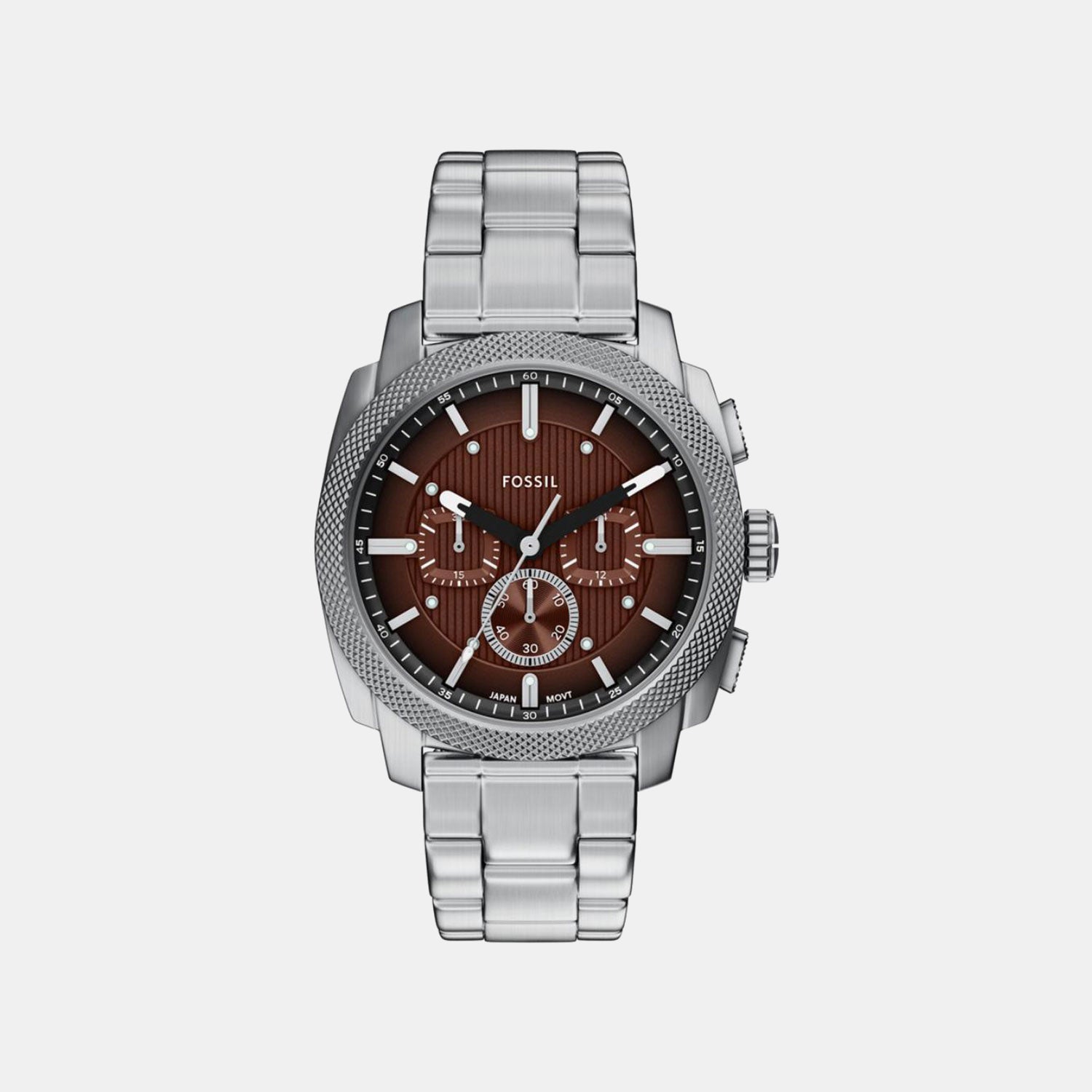 Machine Men Quartz Brown Dial Chronograph Stainless Steel Watch FS6144