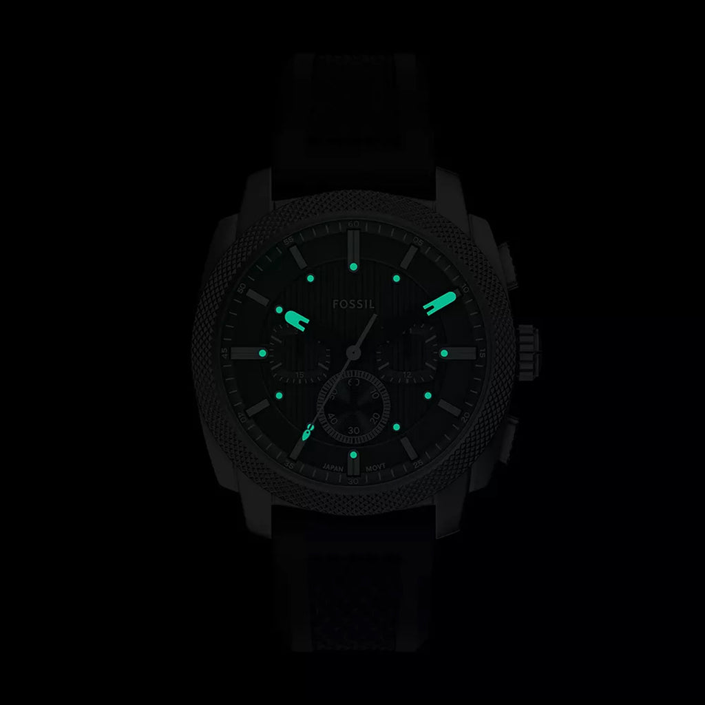 Machine Men Quartz Grey Dial Chronograph Silicone Watch FS6145SET