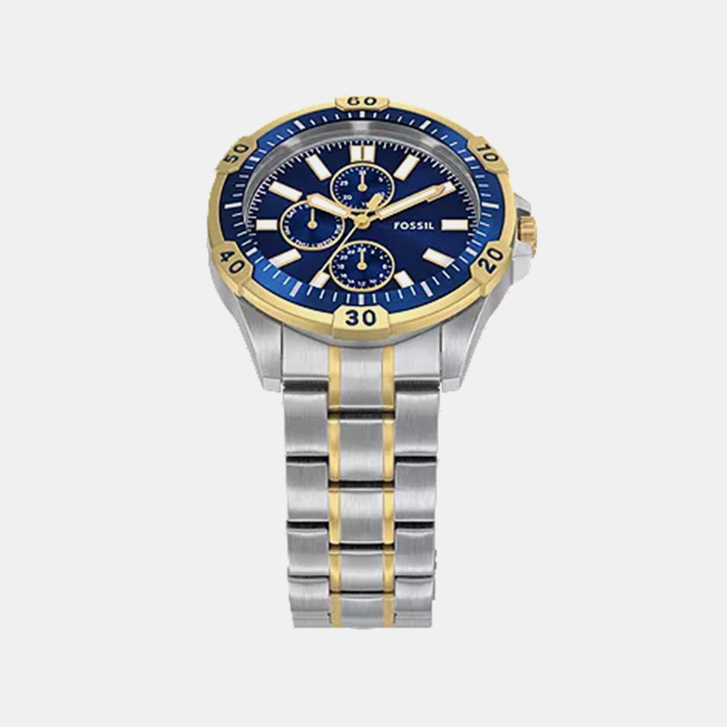 Garrett Men Quartz Blue Dial Multi-Function Stainless Steel Watch FS6146