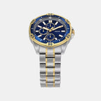 Garrett Men Quartz Blue Dial Multi-Function Stainless Steel Watch FS6146