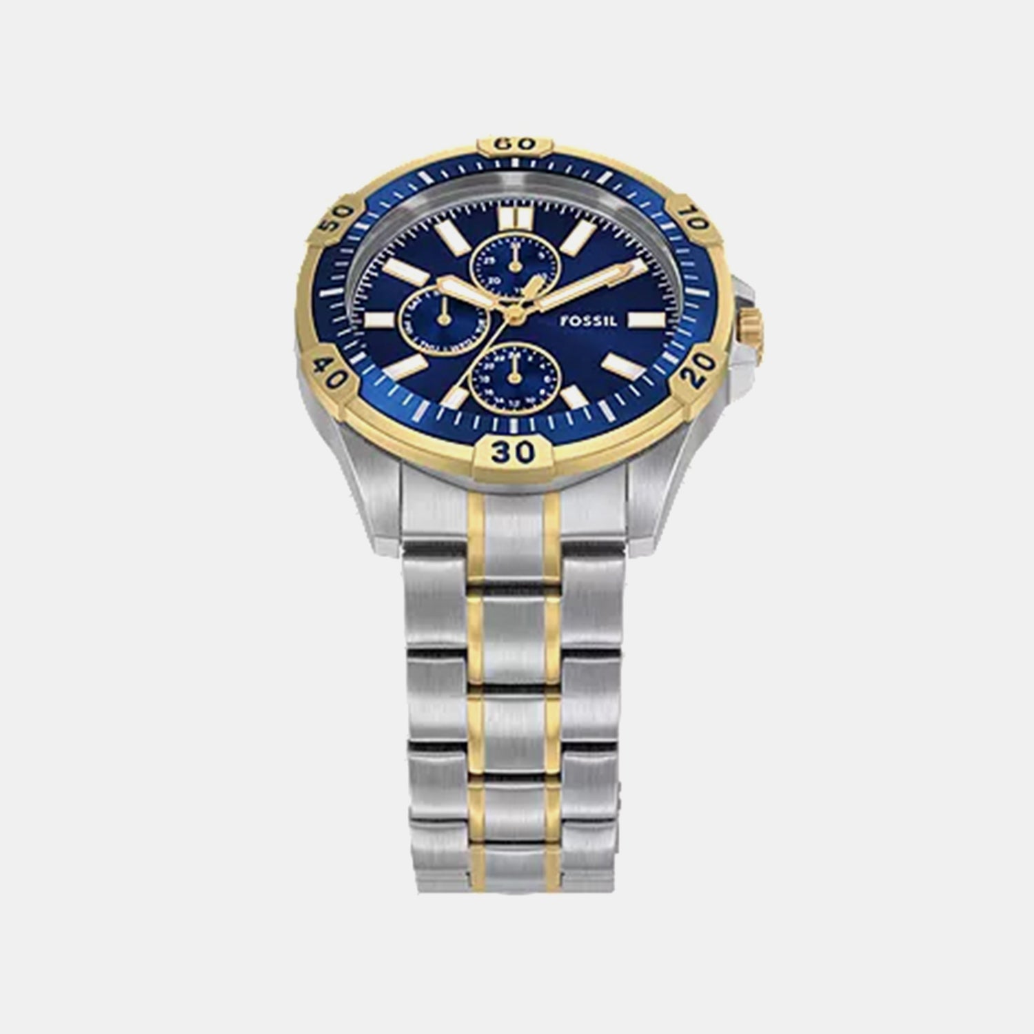 Garrett Men Quartz Blue Dial Multi-Function Stainless Steel Watch FS6146