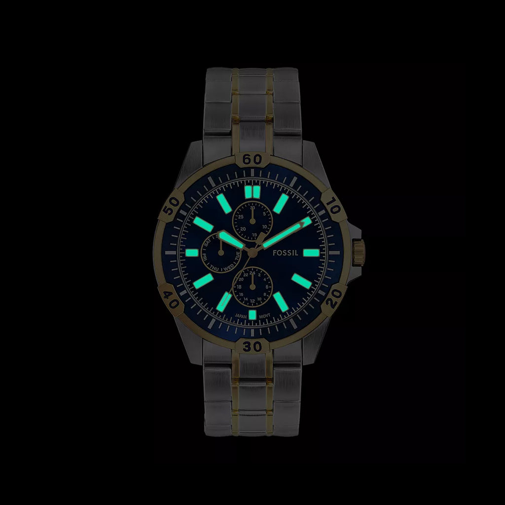 Garrett Men Quartz Blue Dial Multi-Function Stainless Steel Watch FS6146