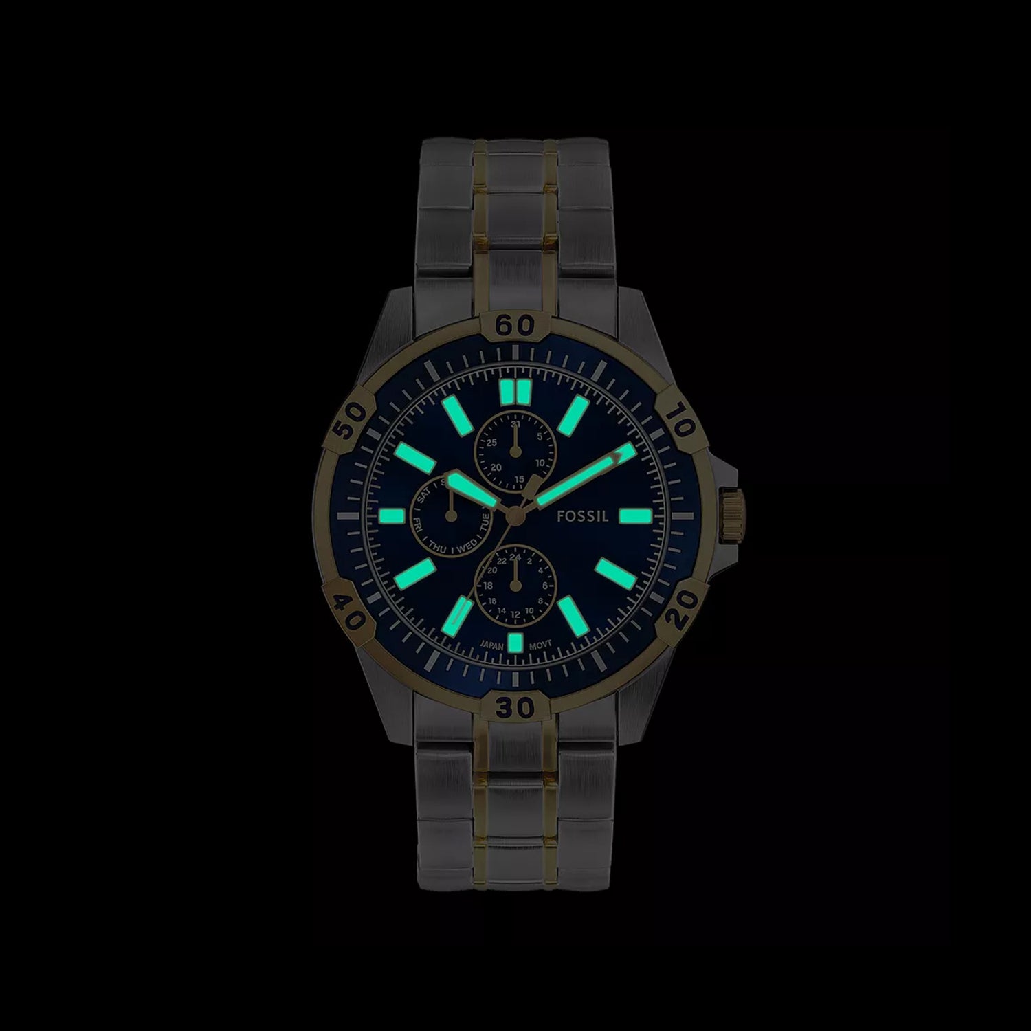 Garrett Men Quartz Blue Dial Multi-Function Stainless Steel Watch FS6146