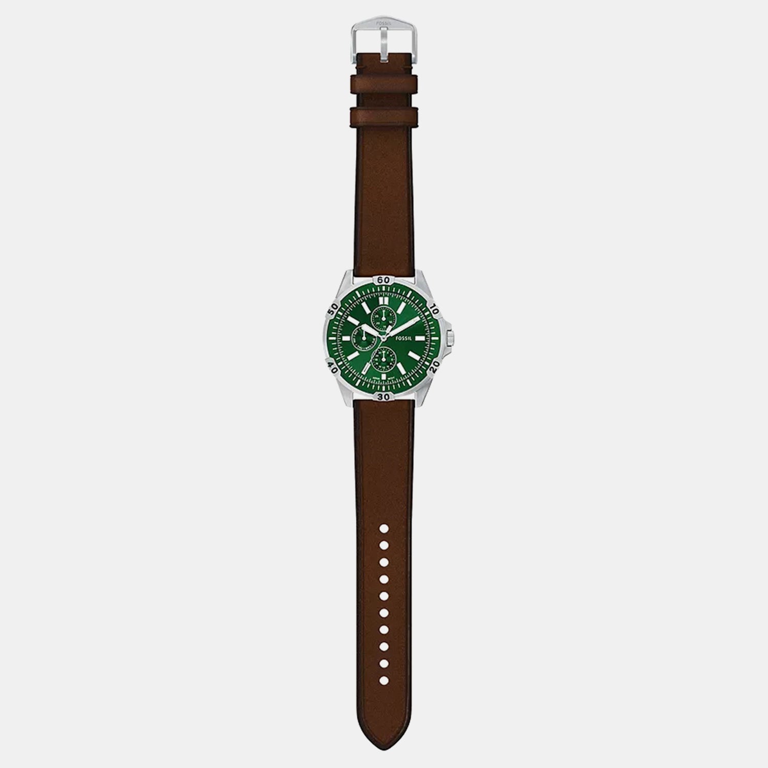 Garrett Men Quartz Green Dial Analog Leather Watch FS6147