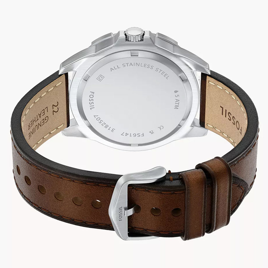 Garrett Men Quartz Green Dial Analog Leather Watch FS6147