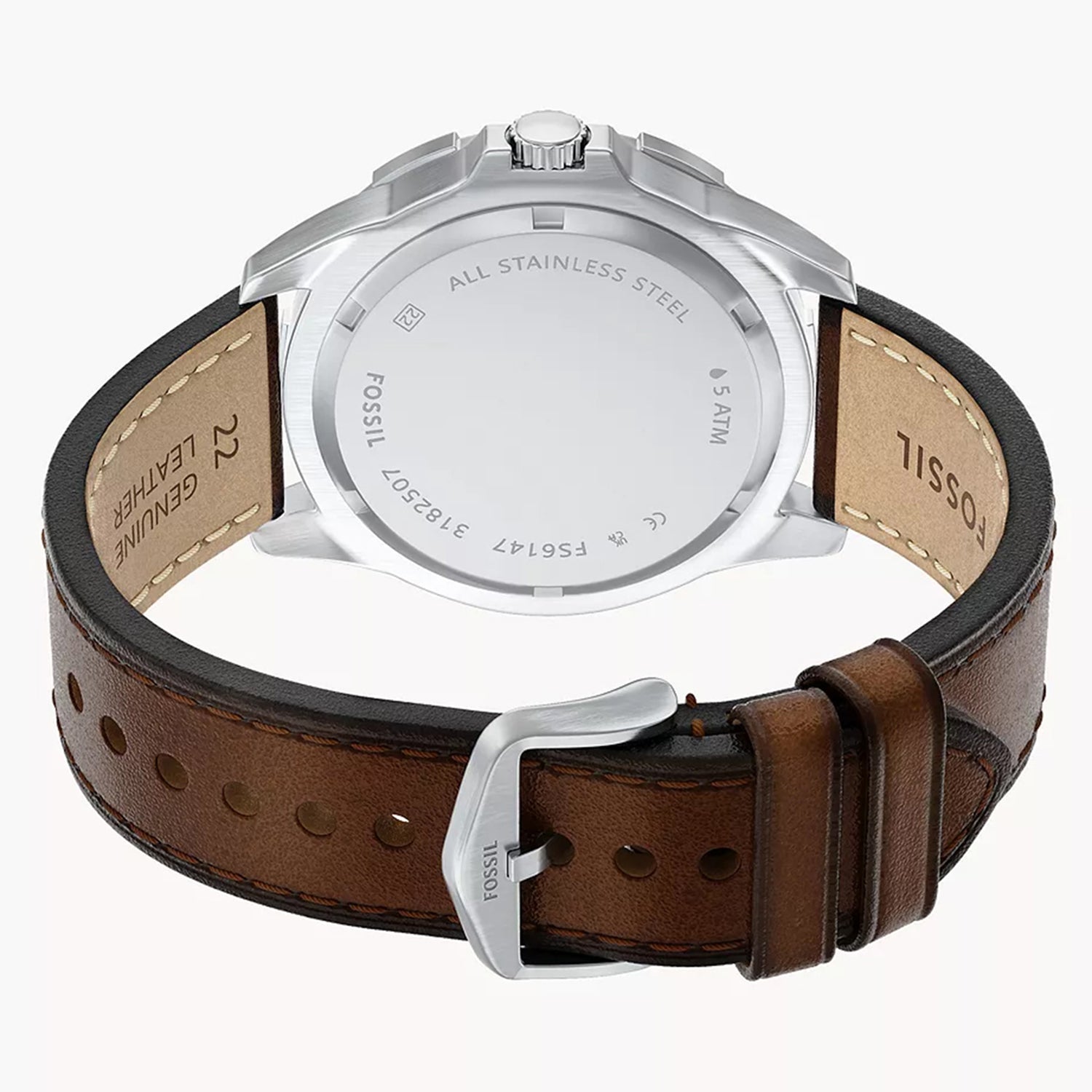 Garrett Men Quartz Green Dial Analog Leather Watch FS6147