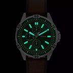 Garrett Men Quartz Green Dial Analog Leather Watch FS6147