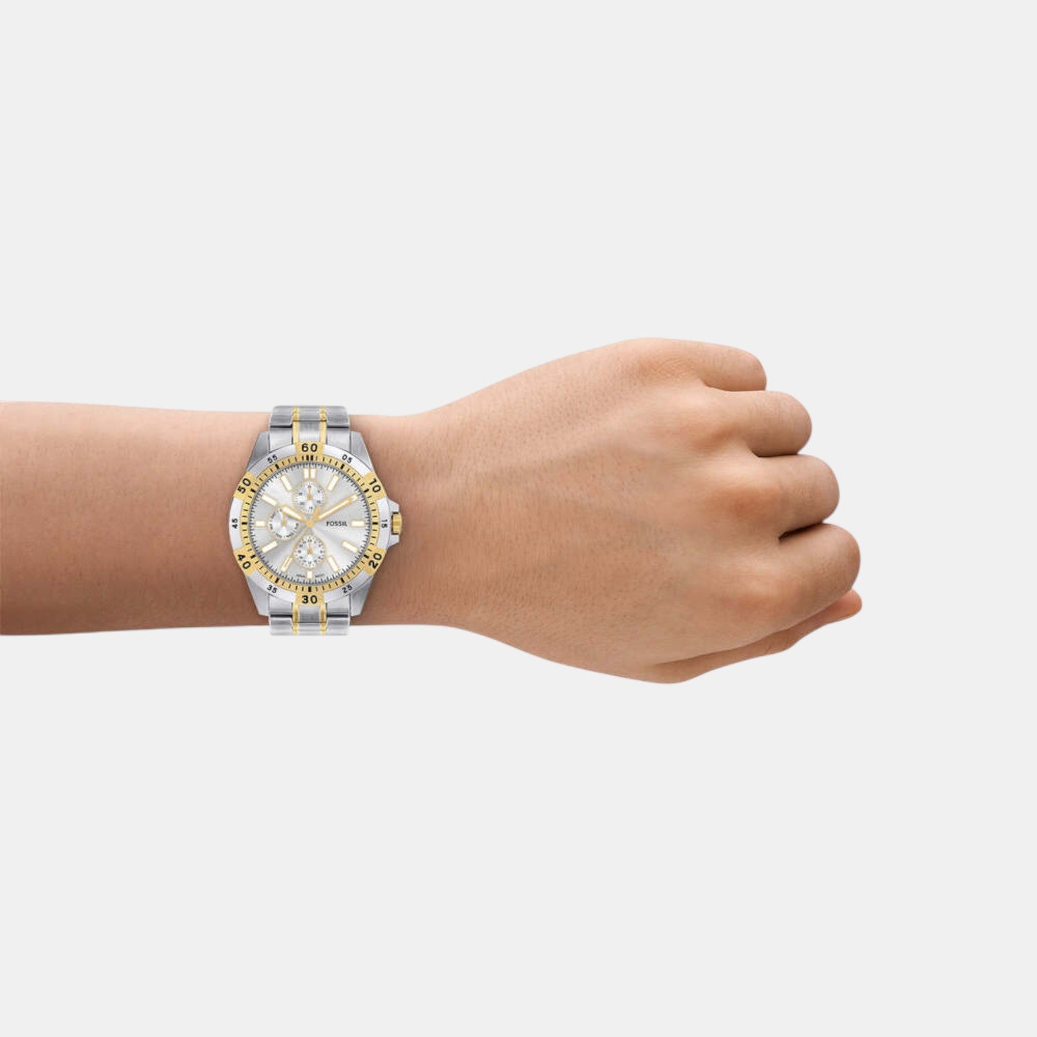 Garrett Men Quartz Silver Dial Multi-Function Stainless Steel Watch FS6148